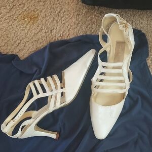 Elegant White Strappy Heels